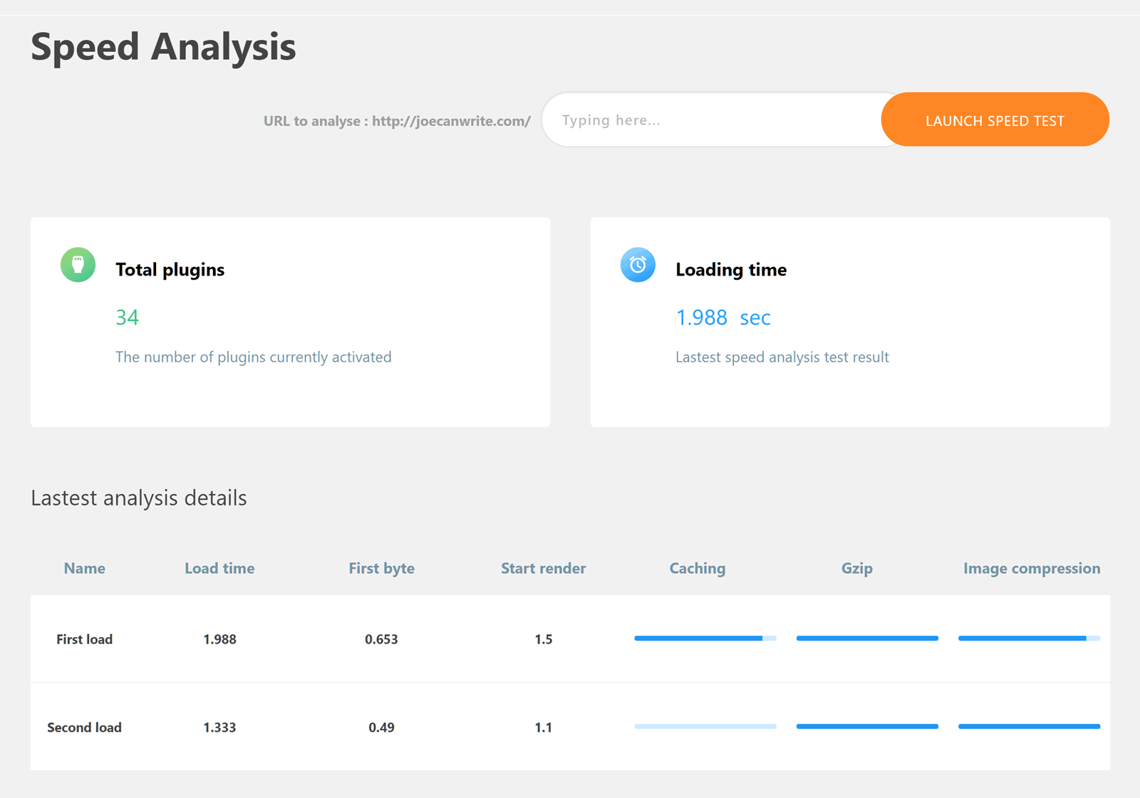 analyze-loading-speed-wordpress-website
